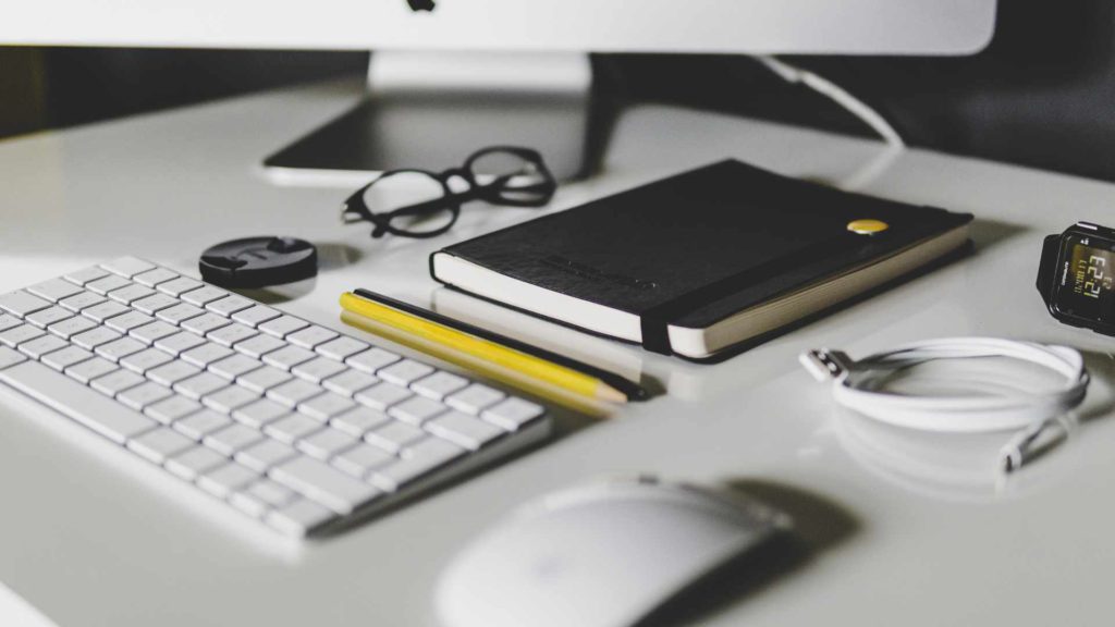 office supplies on a table