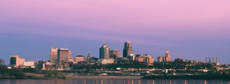 skyline view of kansas city downtown skyscrapes