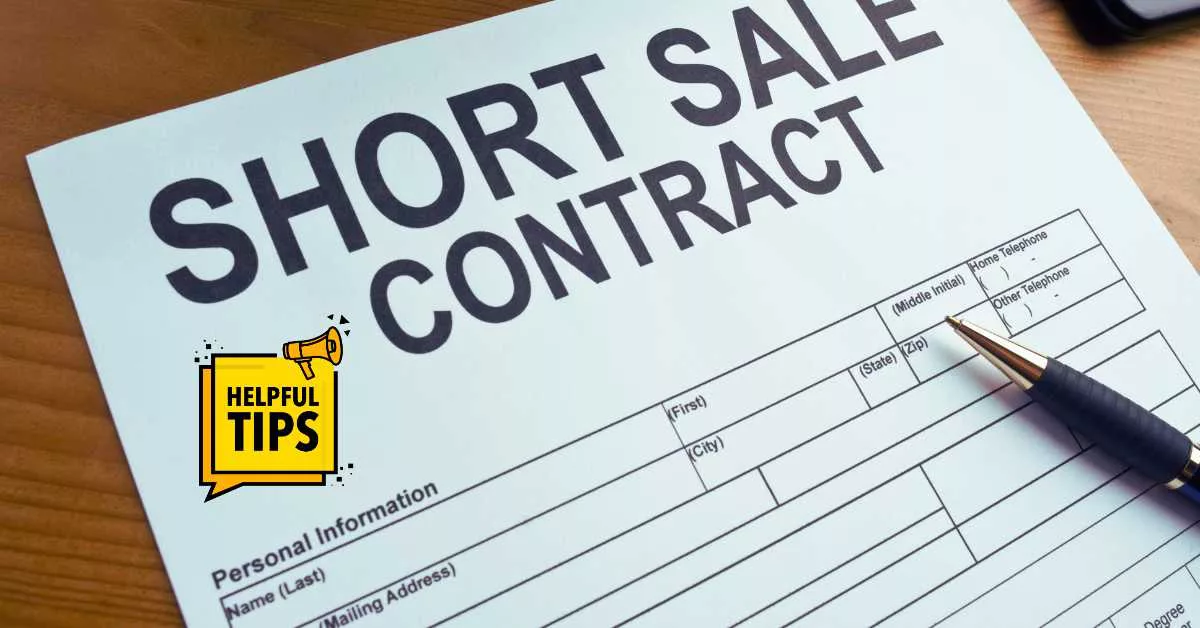 short sale contract with a graphic that says tips