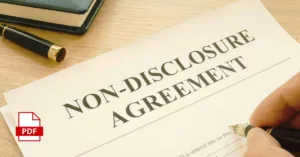 an image of a non disclosure agreement on a table