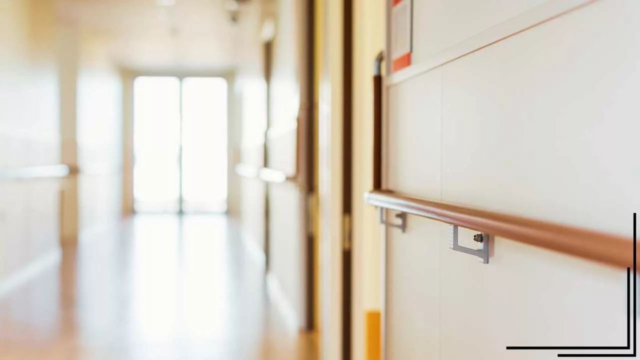 the hallway of a nursing home