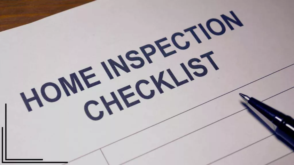 a graphic that say home inspection checklist