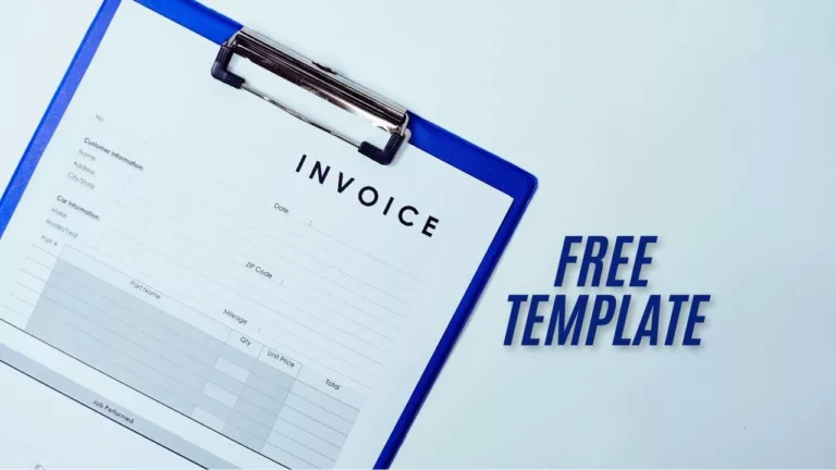 an invoice with a graphic next to it that says free template