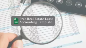 a graphic that says free real estate accounting template