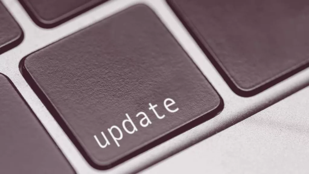 a button the says update on it