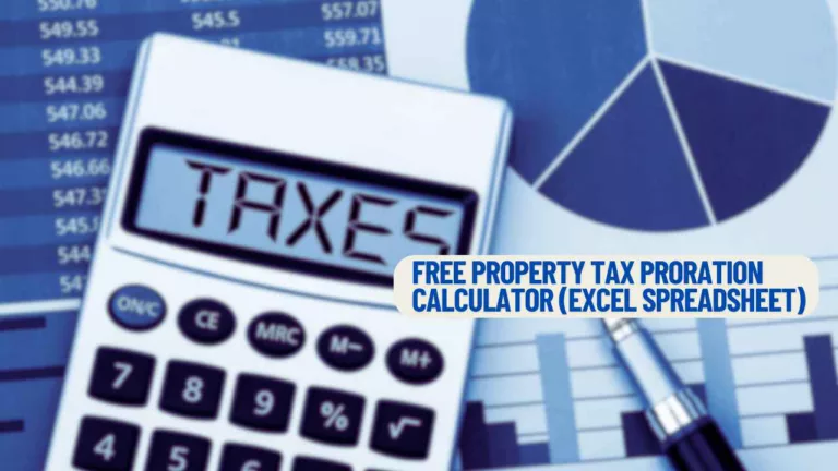 tax proration calculator on a table