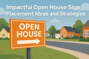 open house sign place ideas