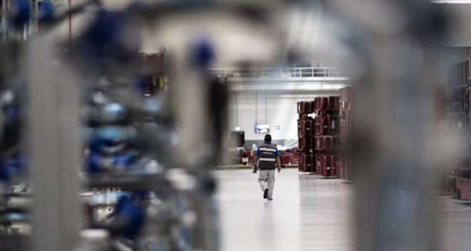 a person walking in a data center