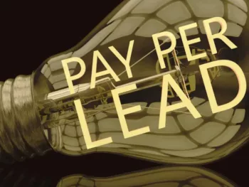 a light bulb with a line of text that says pay per lead